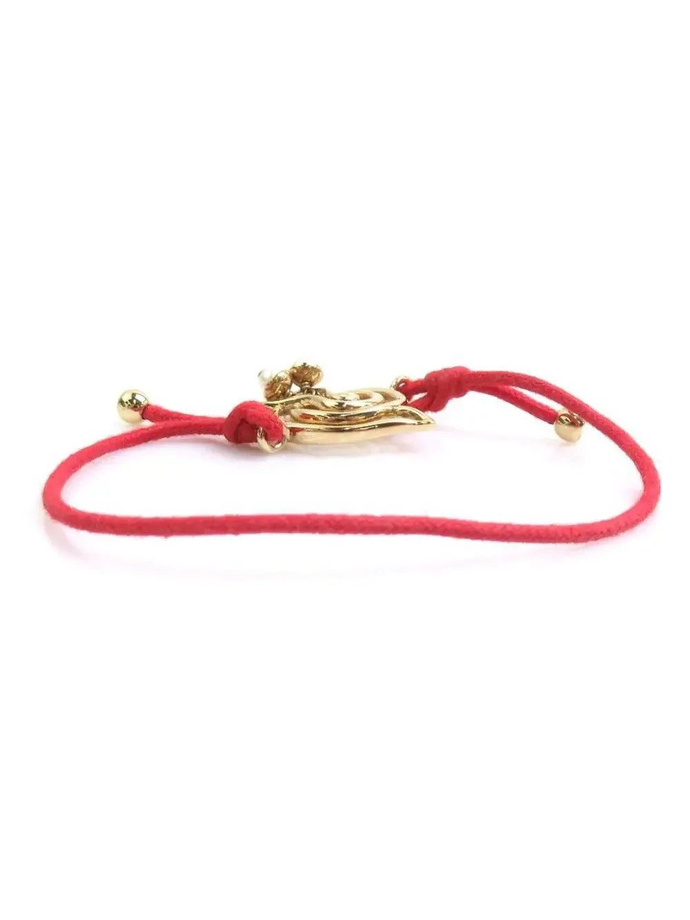 Auth Christian Dior Bracelet Red/Gold #302614C12B